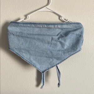 Light Blue Denim Bandana Top